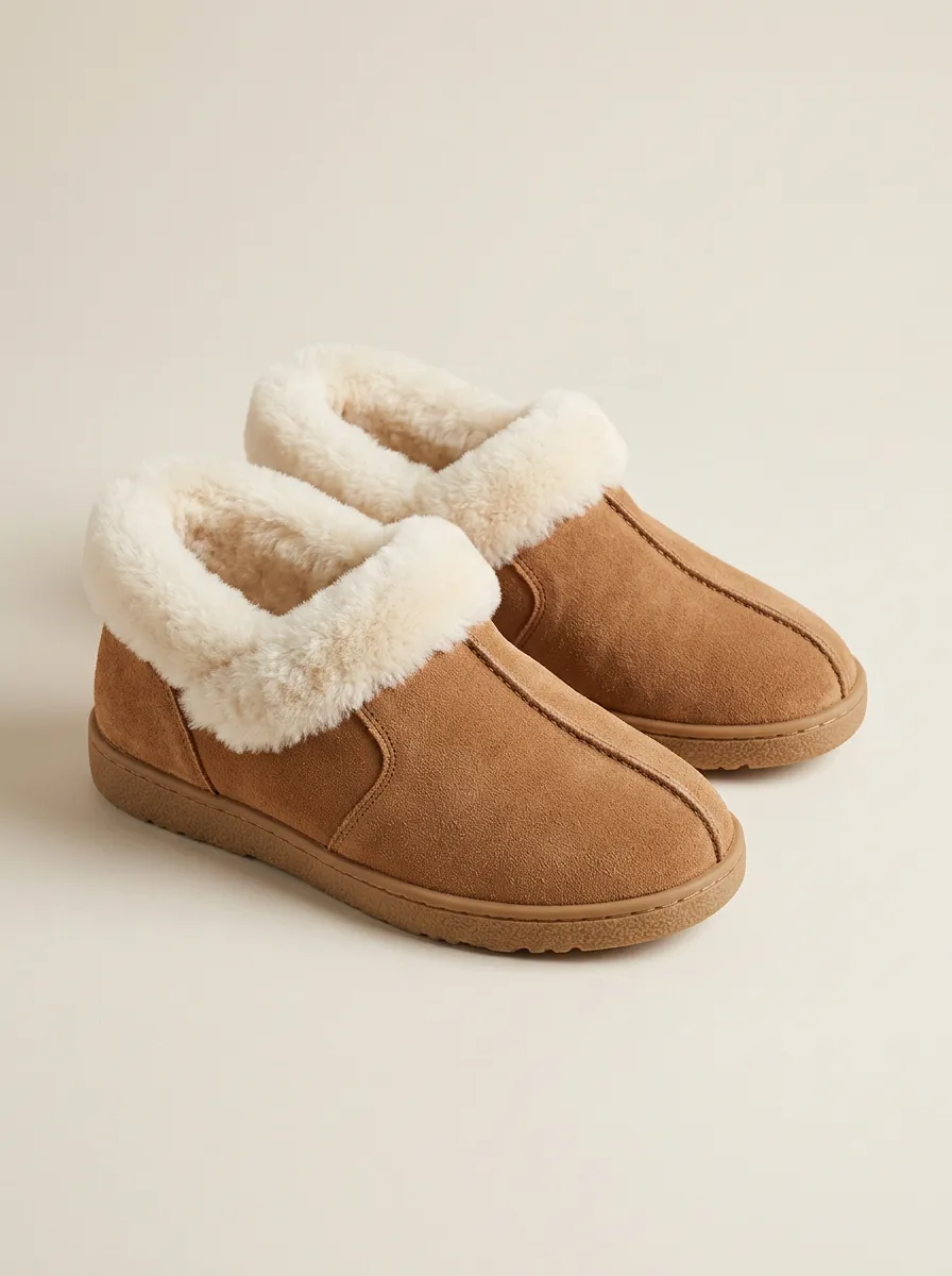 Faux Fur Lined Slippers with a Soft Touch