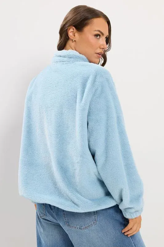 Blue Funnel Neck Fleece