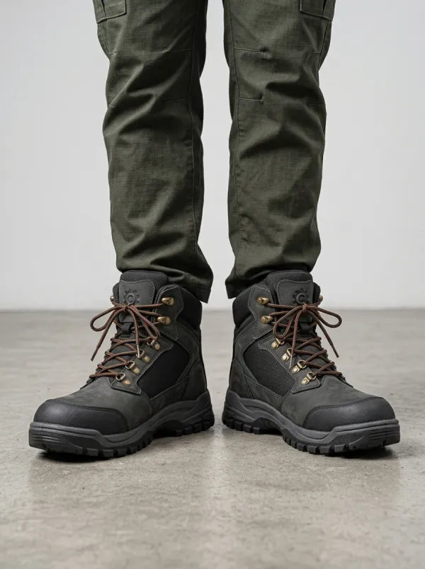 Men's Waterproof Industrial Traction Utility Work Boots