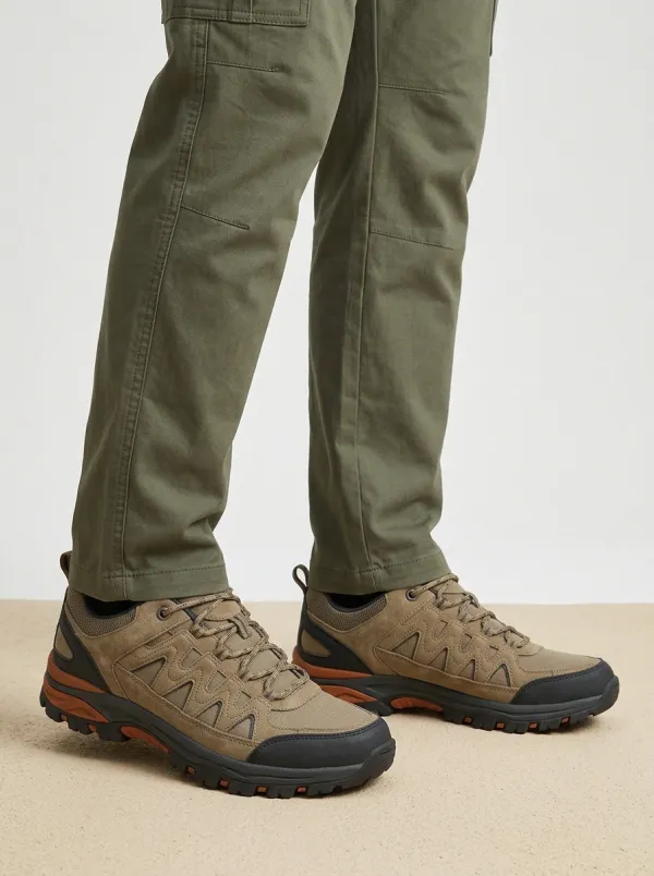 Men's Everyday Outdoor Hiking Suede Printed Trekking Shoes