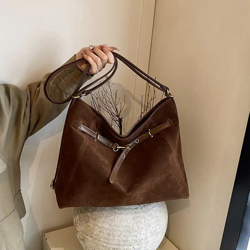 Roomy Suede Backpack