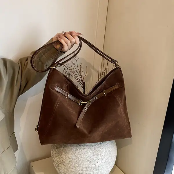 Roomy Suede Backpack