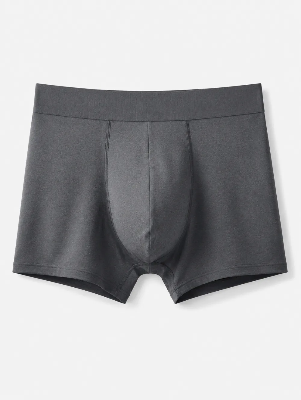 Men's Solid Charcoal Grey Comfortable Boxer Briefs