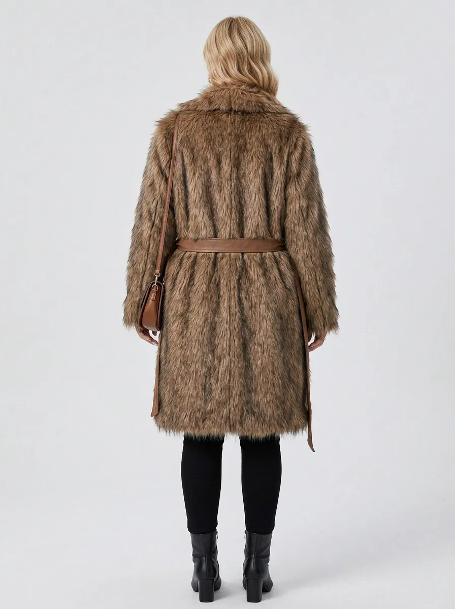 Cozy Longline Faux Fur Coat