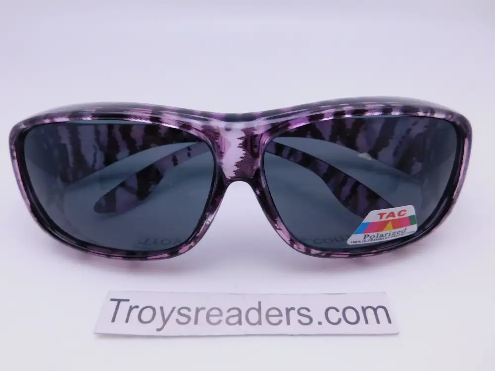 63mm Transparent Swirl Polarized Fit-Over Sunglasses