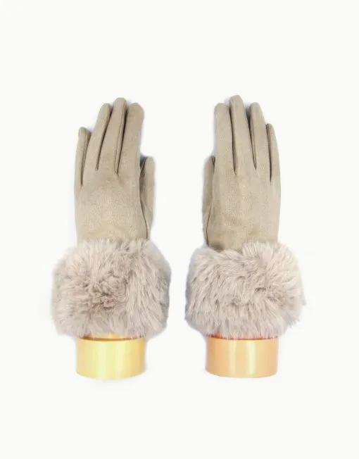 Classic Faux Fur Trim Gloves