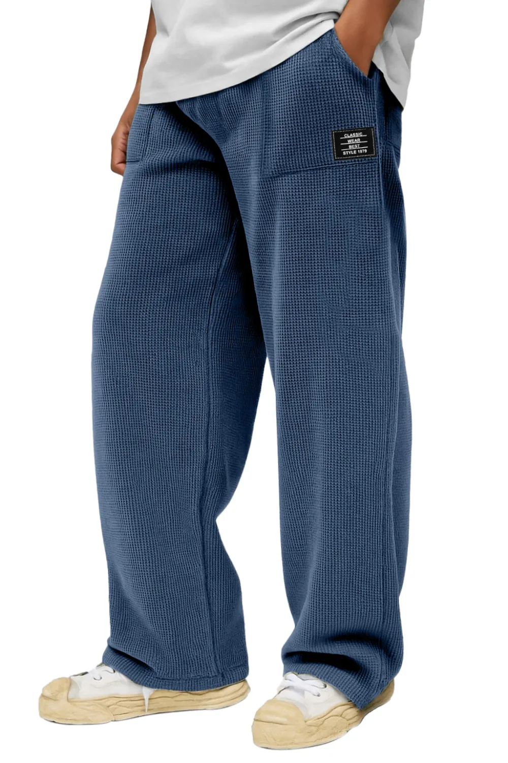 Textured Knit Pocket Relaxed Pants