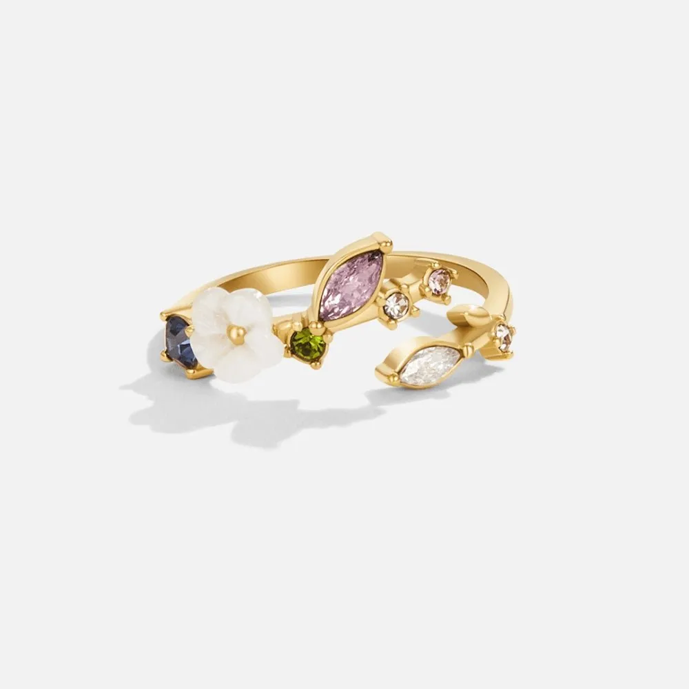 Floral Adjustable Ring