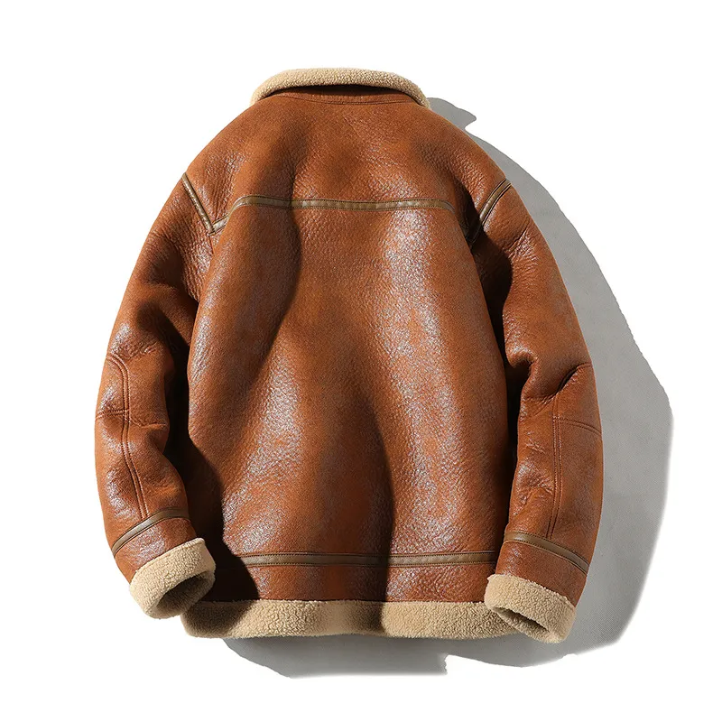 Easy Fit Faux Leather Bomber Jacket
