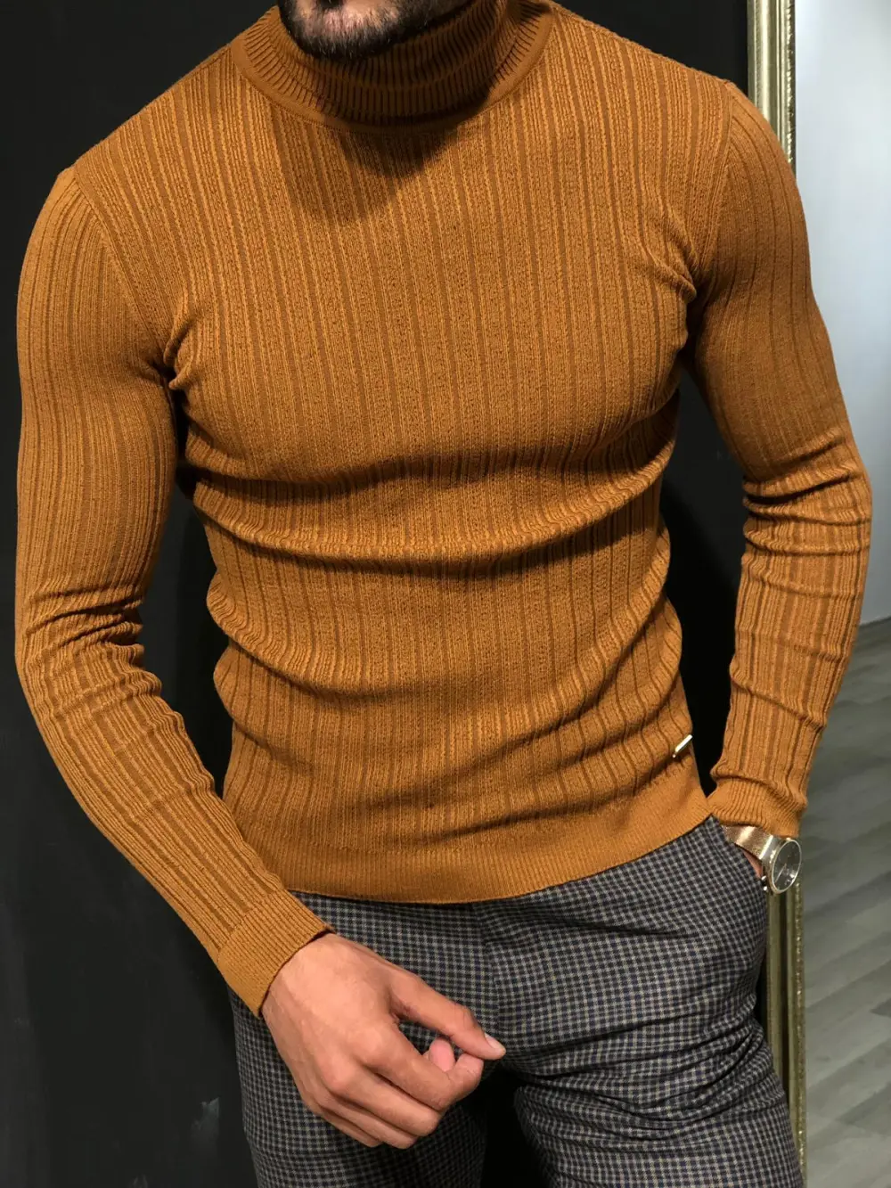 Clean Finish Slim Fit Knit Turtleneck Sweater