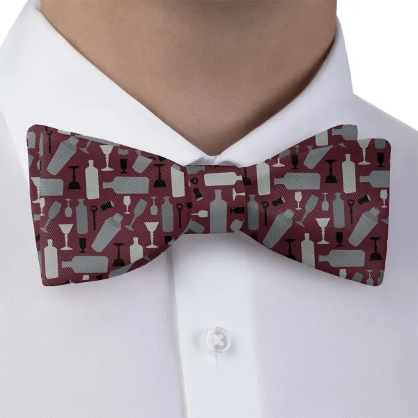 Cocktail Pattern Bow Tie