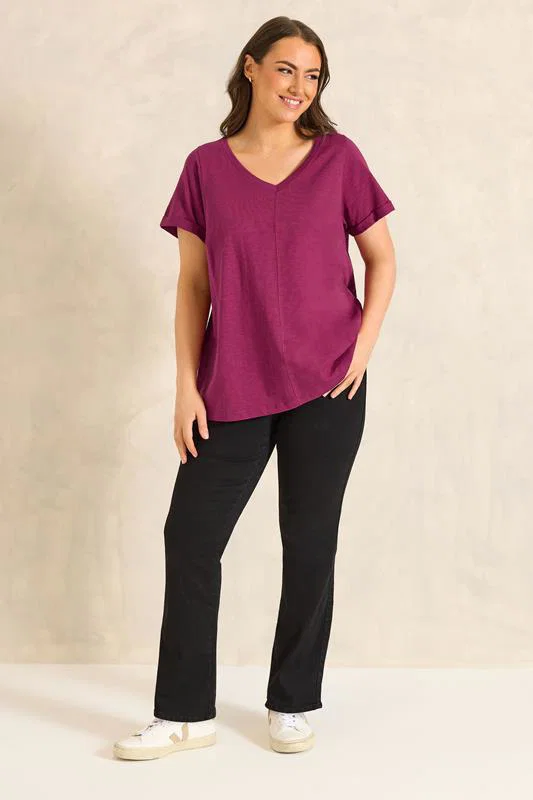 Berry Red Premium Cotton T-Shirt detail 1