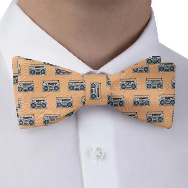 Boombox Pattern Bow Tie