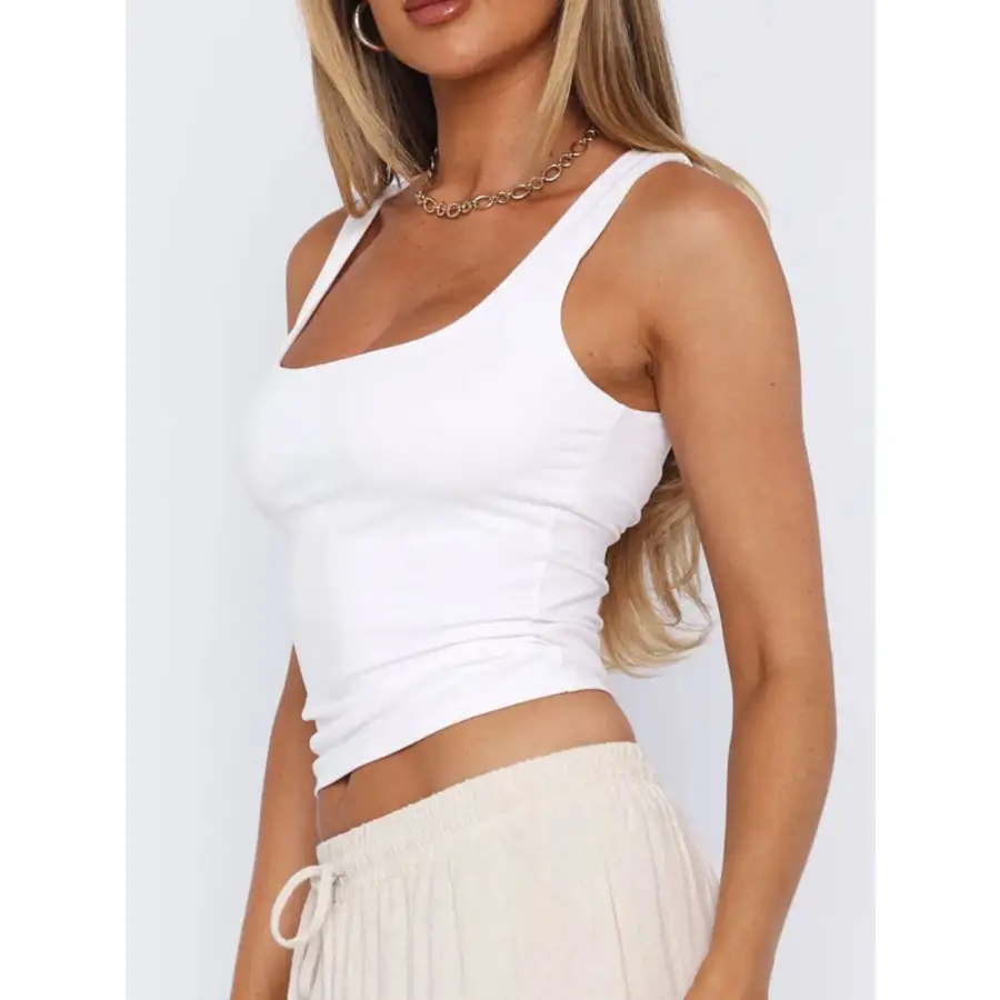 Soft Square Neck Wide Strap Tank