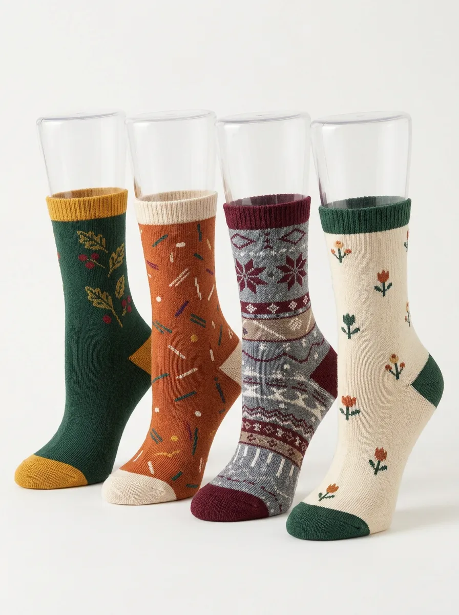 Women's Nature-Style Four Pair Socks