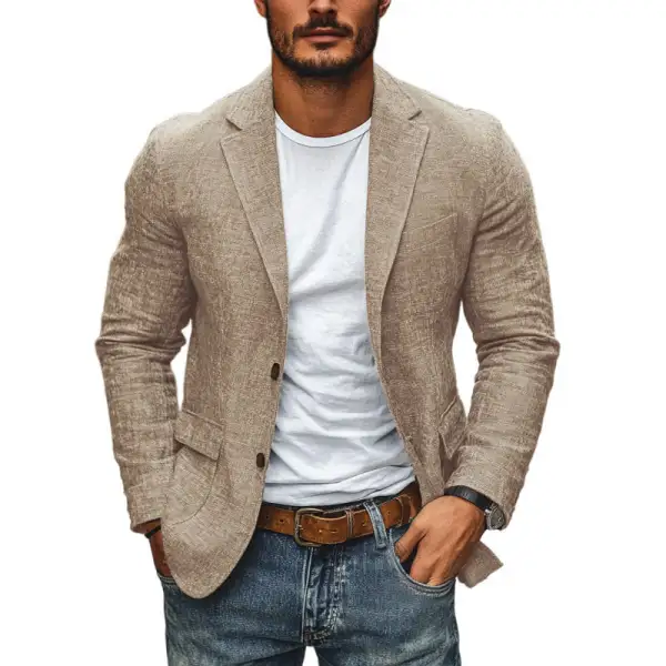 Cotton Button Blazer