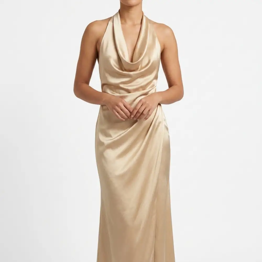 Polished Refined Women's Satin Maxi Dress