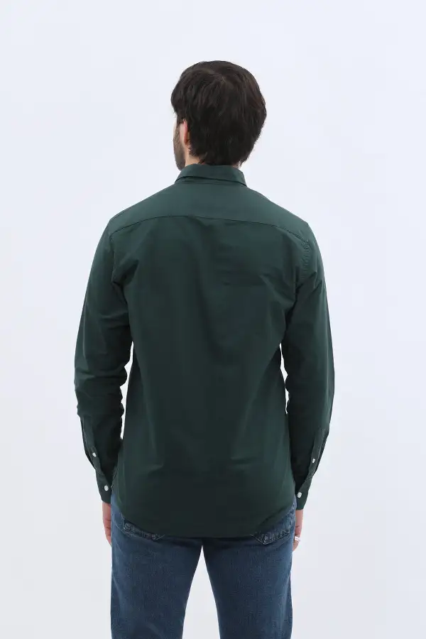 Classic Oxford Long Sleeve Cotton Men's Button Down Shirt