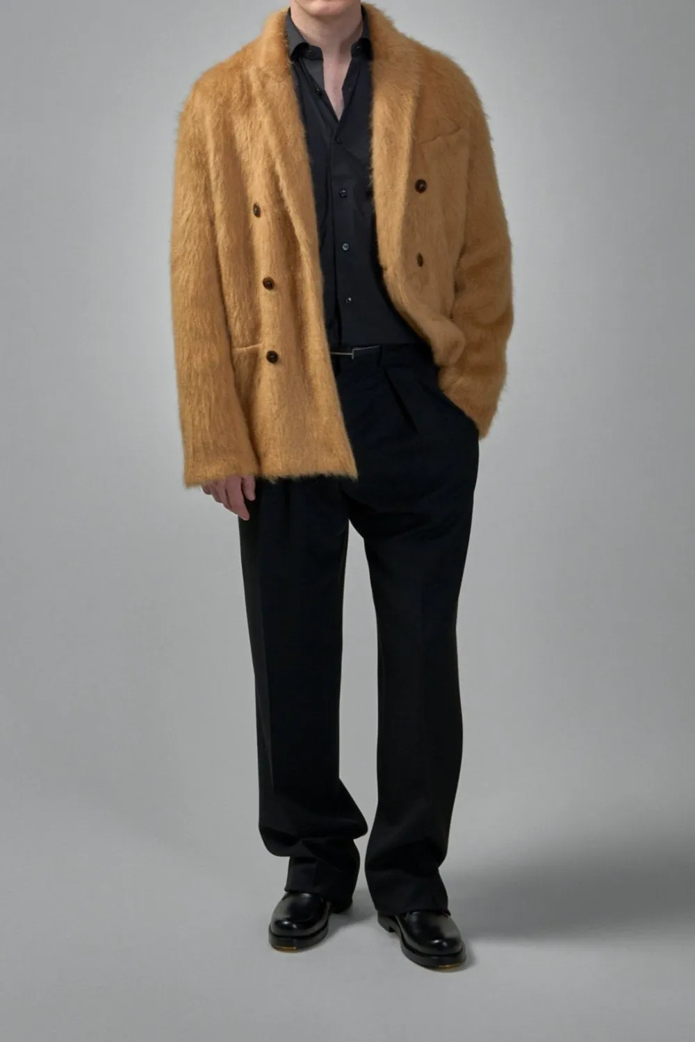 High-Collar Lightweight Blazer