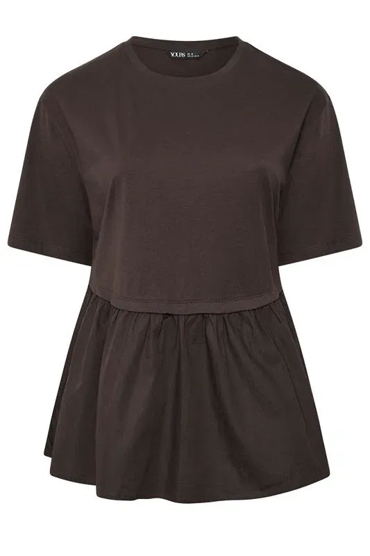 Chocolate Brown Poplin T-Shirt