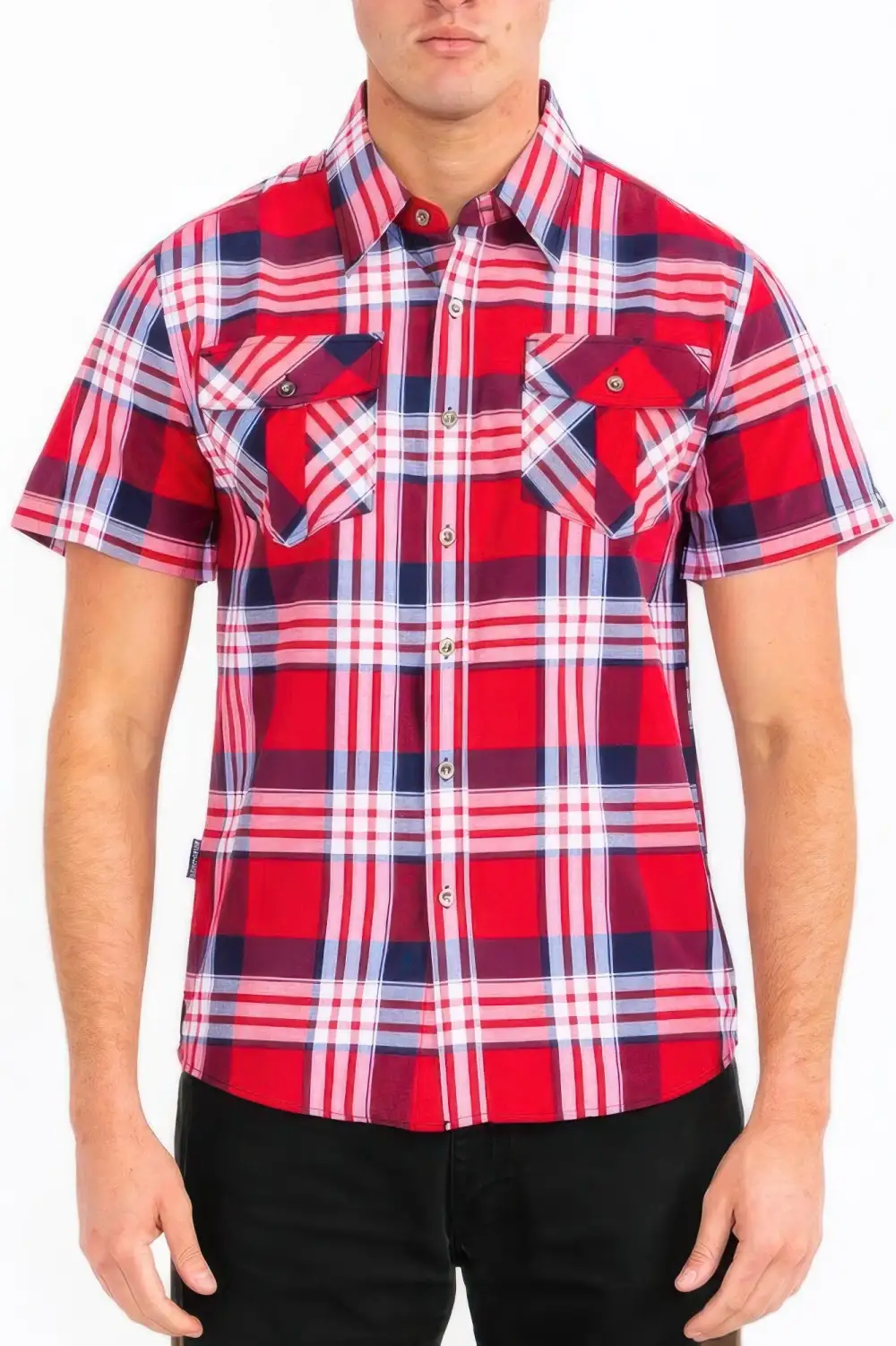 Men's Checkered Two Pocket Shirt