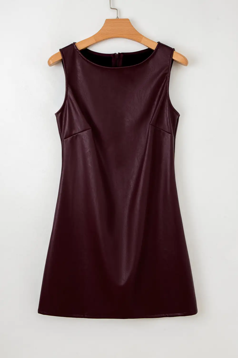 Easy Fit Faux Leather Sleeveless Mini Dress