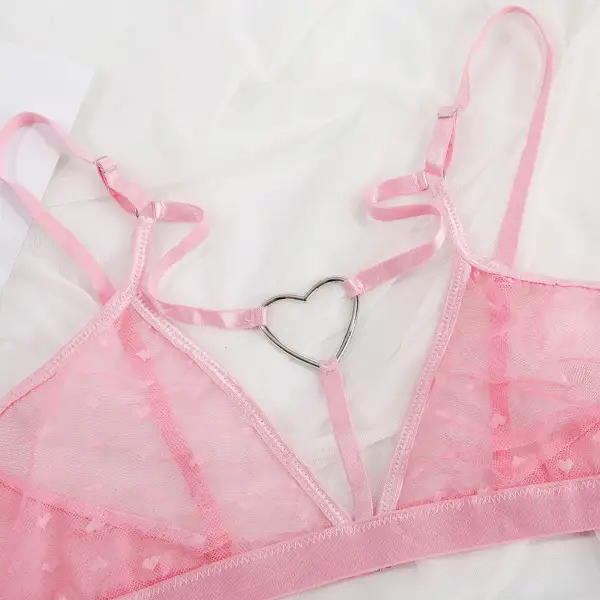 Heart Sheer Lingerie Set