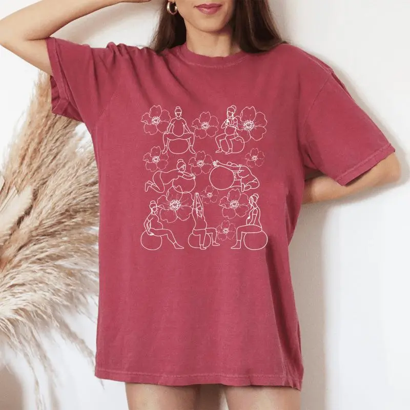 Birth Ball Birth Worker Birthing Positions Nurse Midwife Women's Oversized Comfort T-Shirt