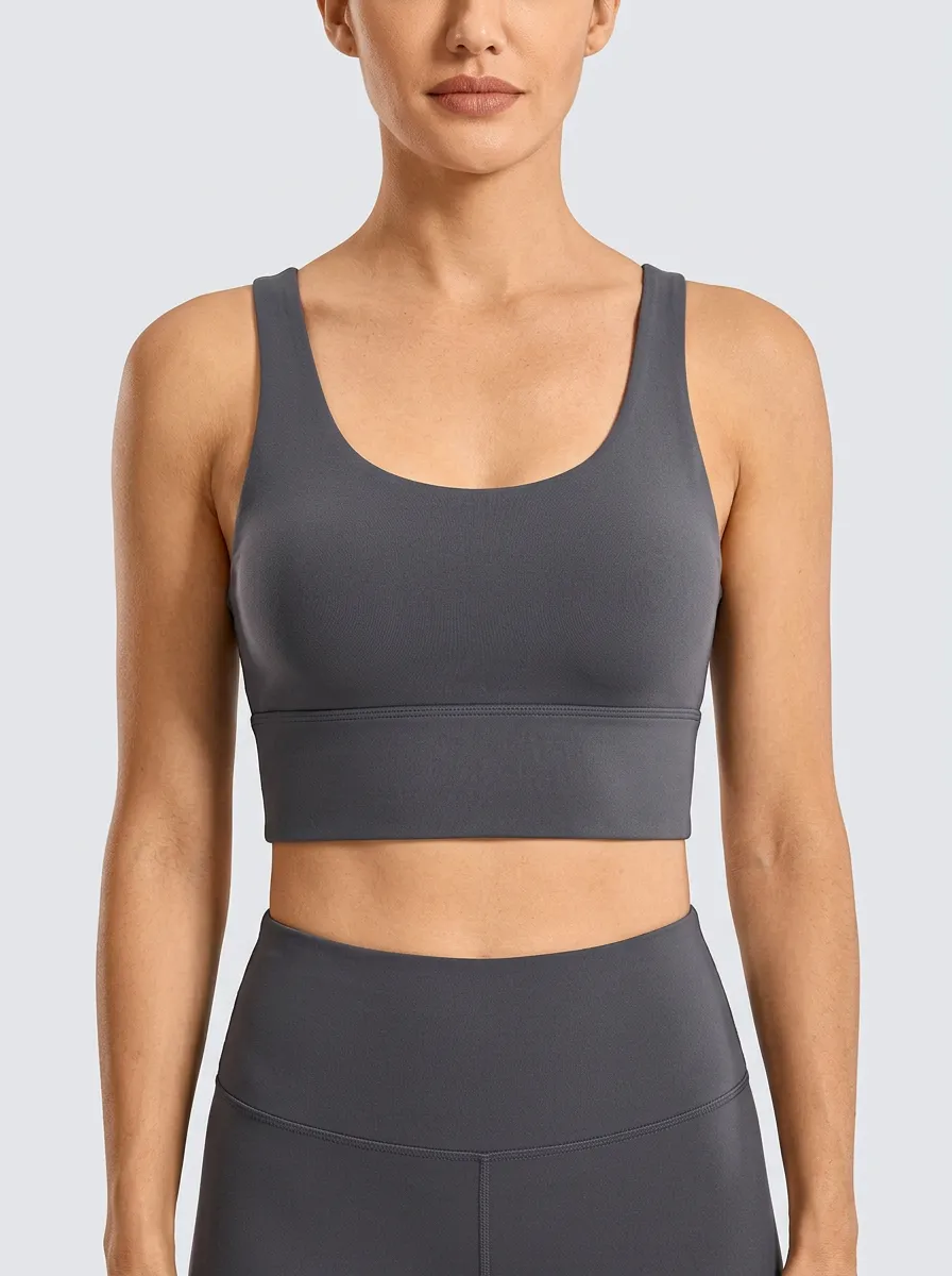 Women's Scoop-Neck Seam-Free-Front Sports Bra