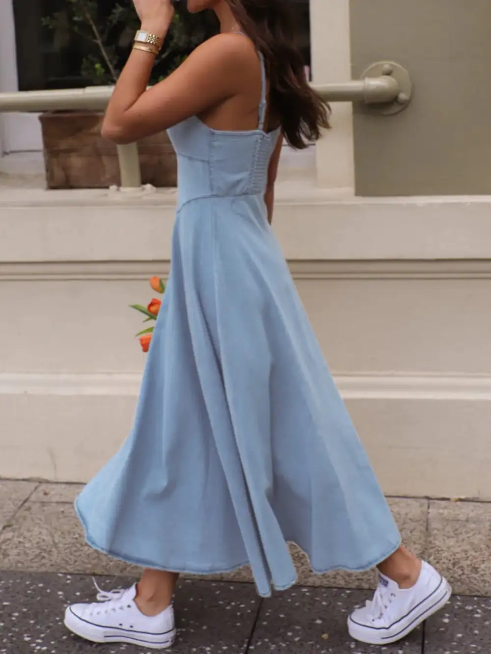 Soft Smocked Midi Dress