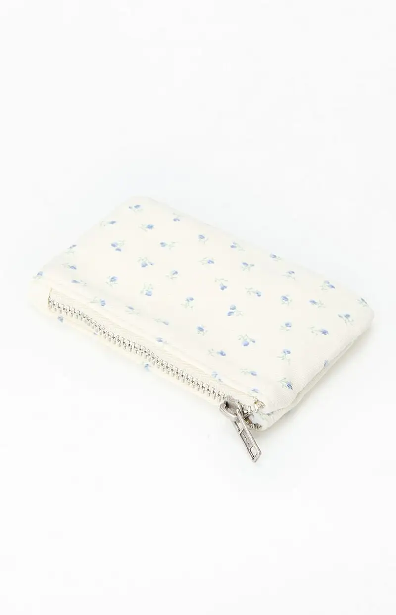 John Galt Cream Floral Coin Purse