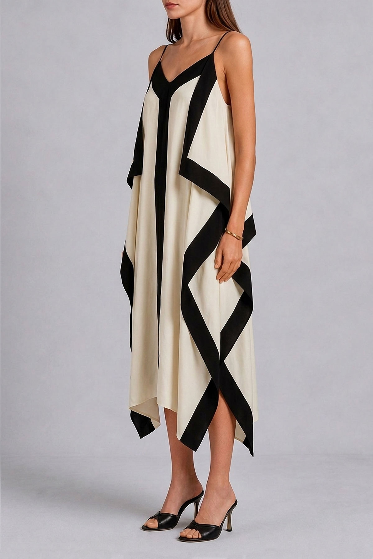 Spaghetti Strap Asymmetrical Mini Dress