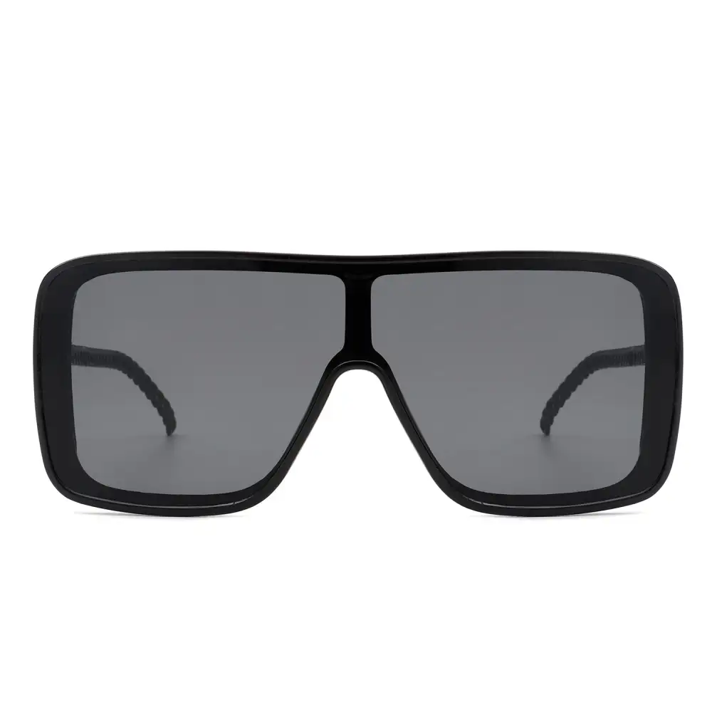 Fabric Square Flat Top Frame Sunglasses