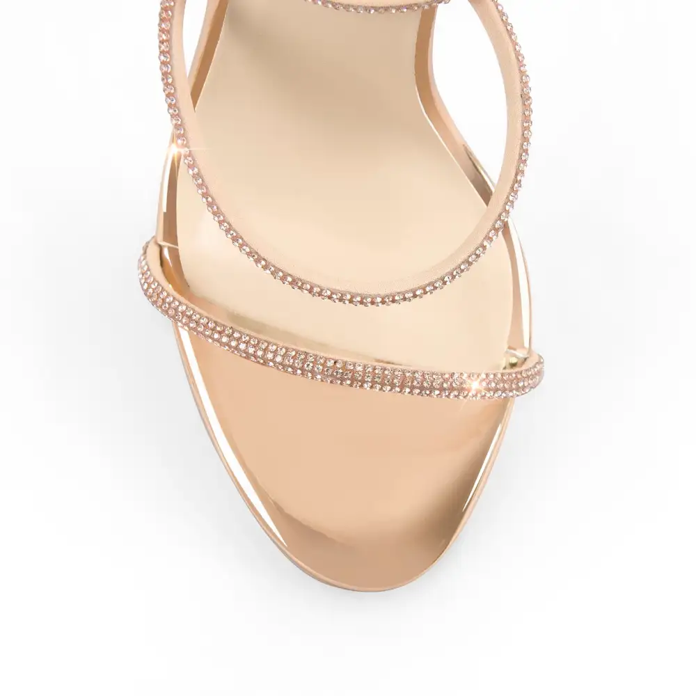Open Toe High Heel Rhinestone Strappy Sandals