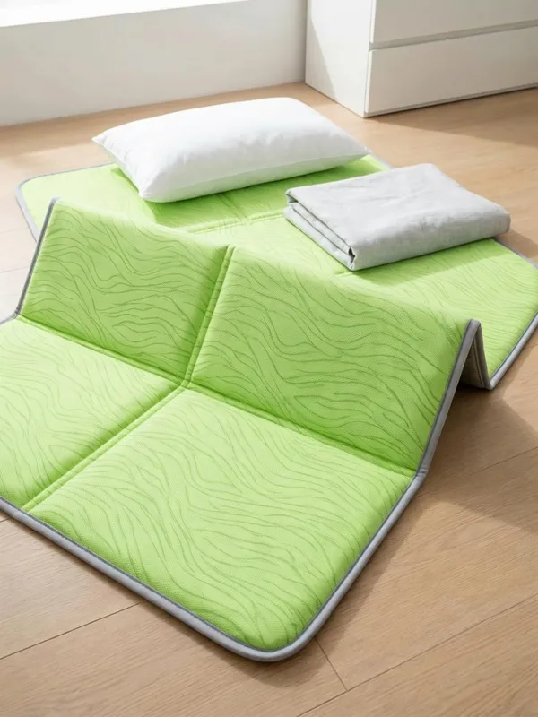 Mint Green Wavy Pattern Cooling Mat