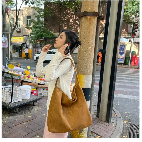 Commuter Suede Hobo Bag