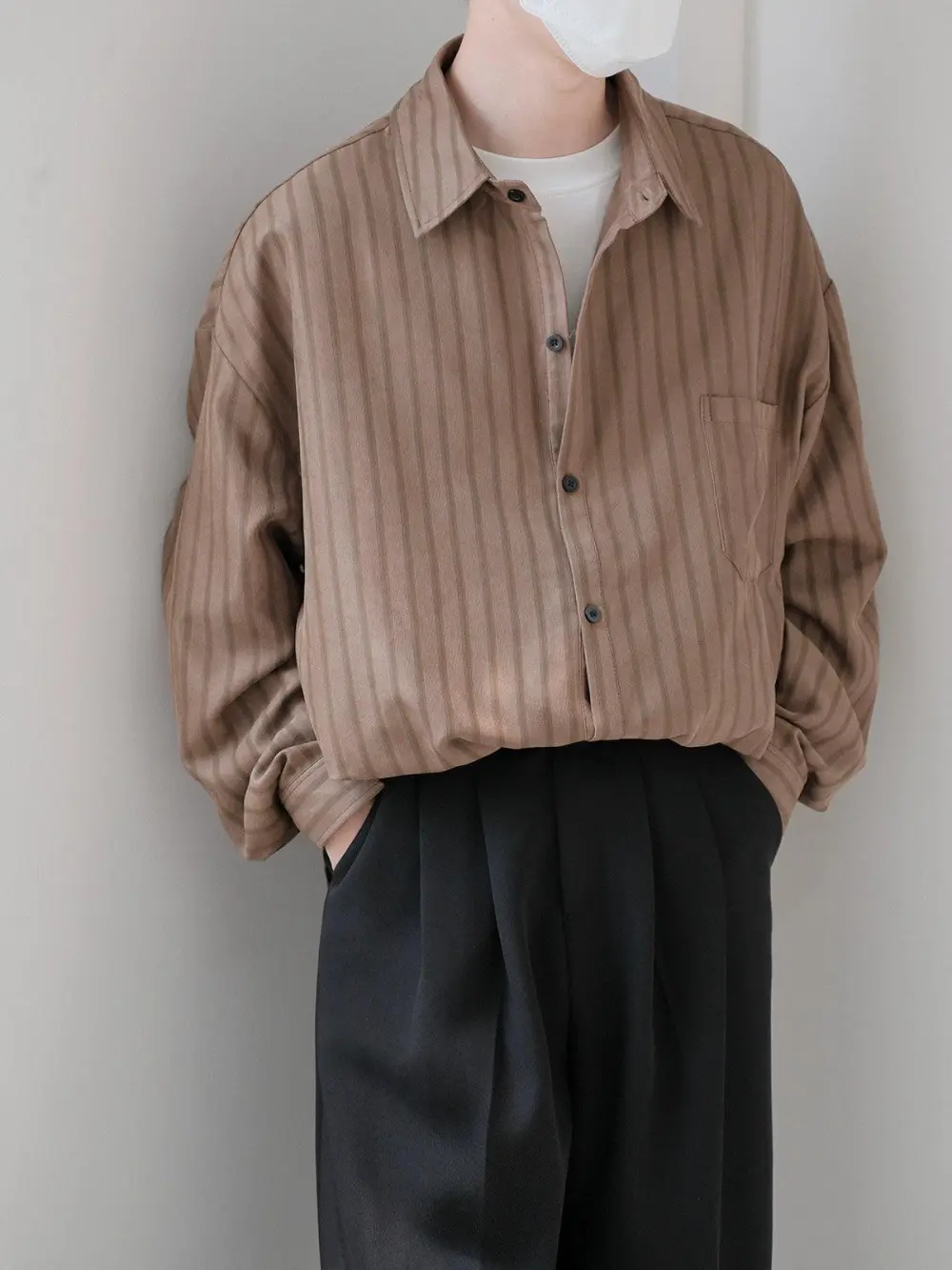 Striped Pattern Buttoned Shirt