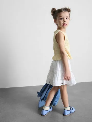 1.5-8yrs | Broderie Anglaise Tiered Shorts