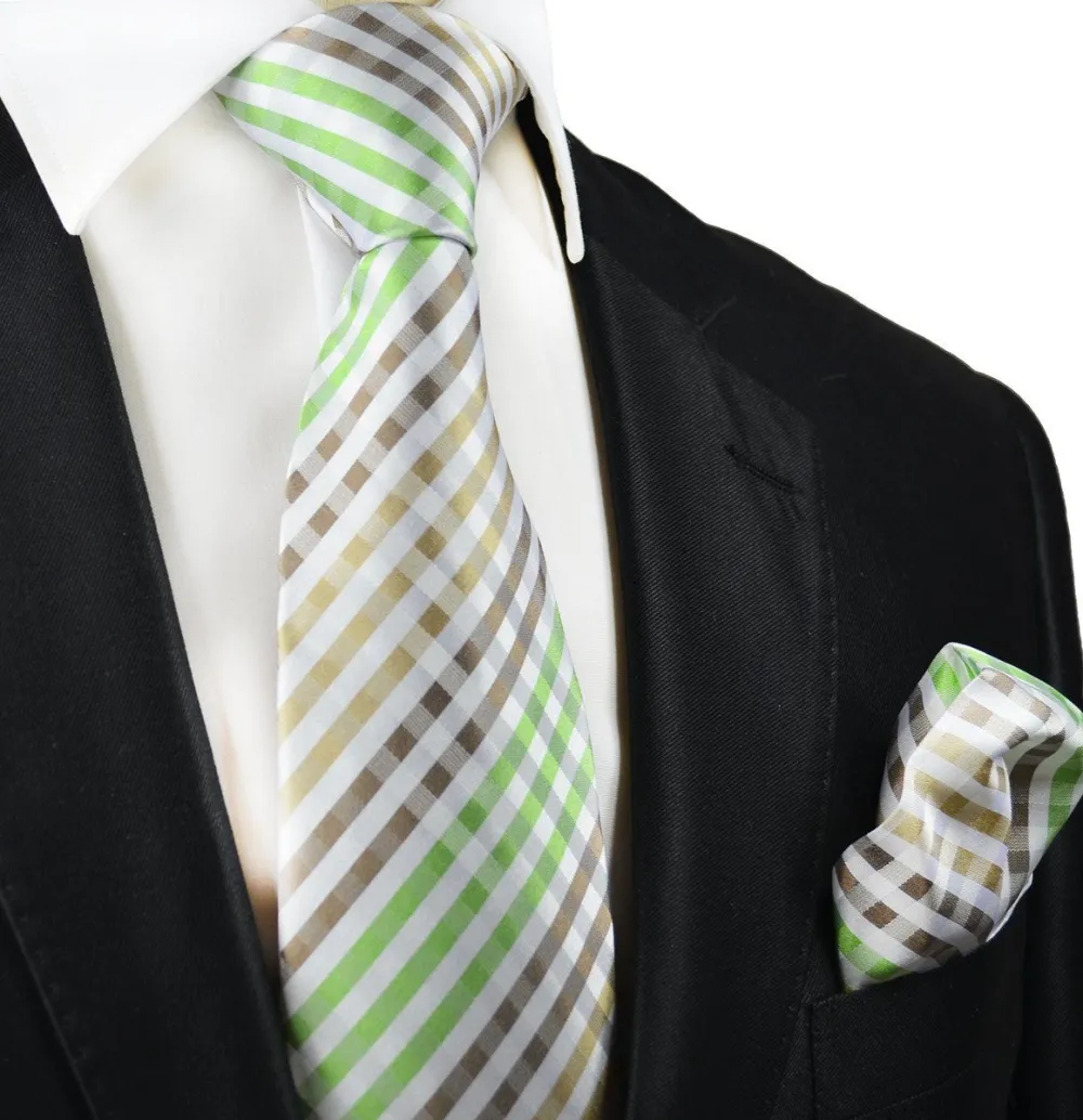 Sleek Silk Classic Men's Necktie With Pocket Square
