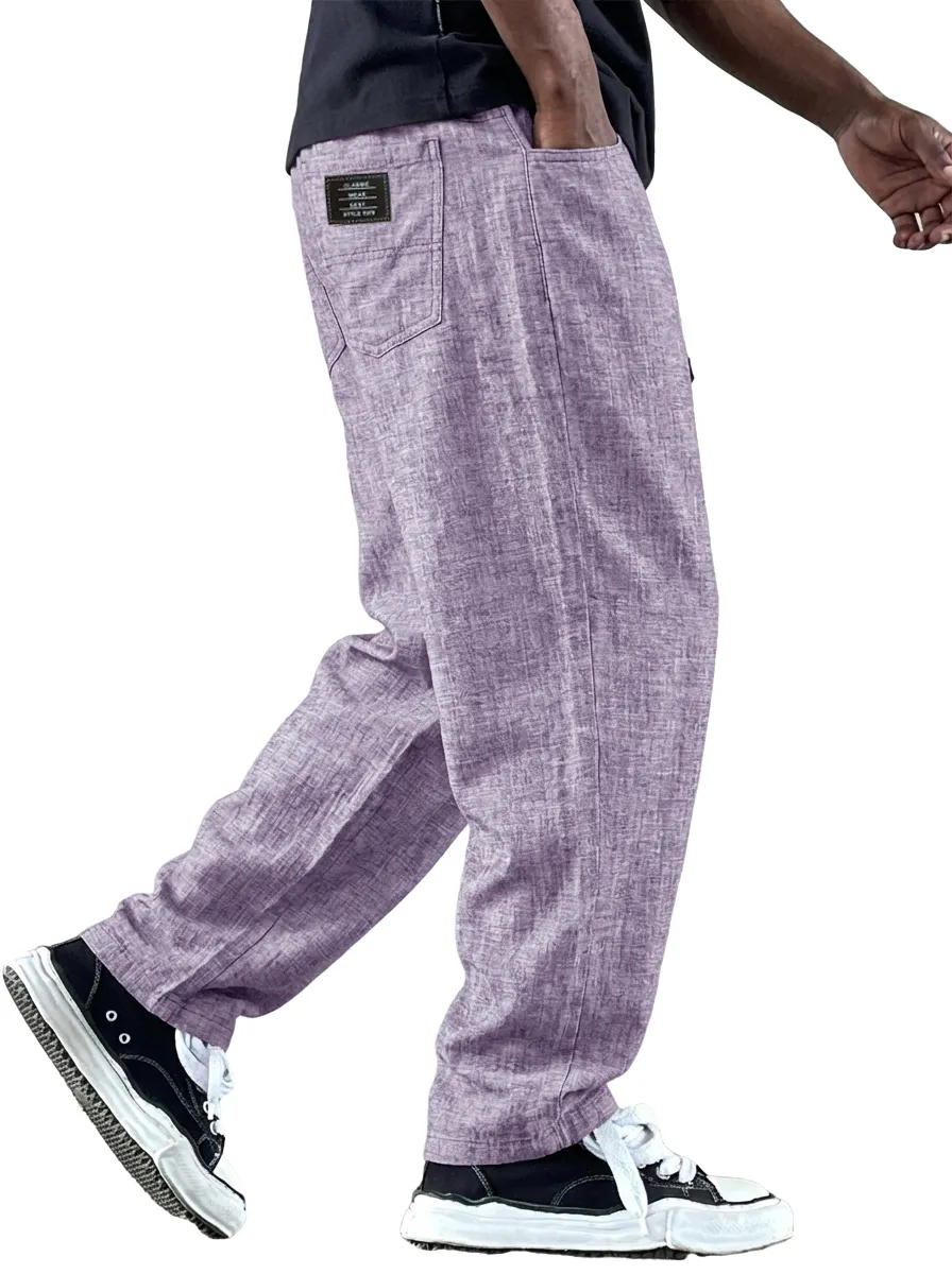 Structured Linen Blend Pants