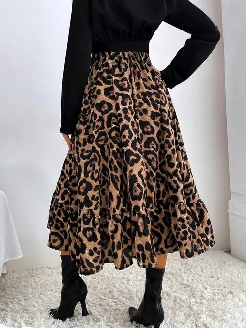 Ruffled Midi Skirt