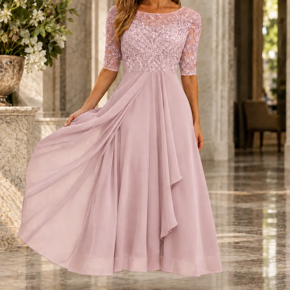 Classic Refined Women's Lace Midi Dress
