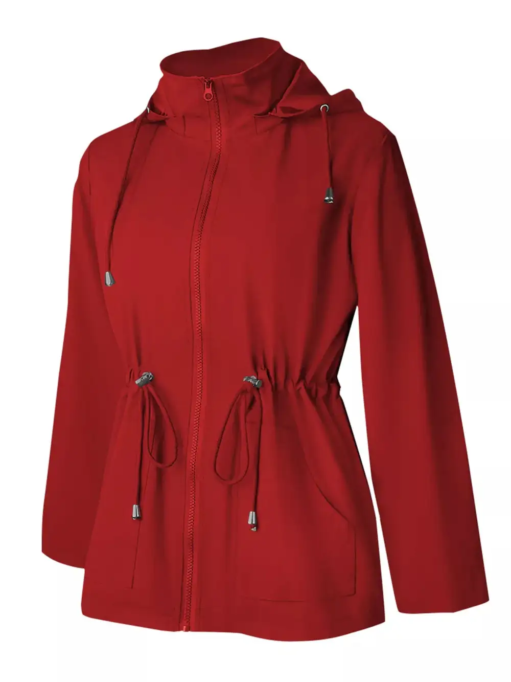 Zip Up Waterproof Hooded Outerwear