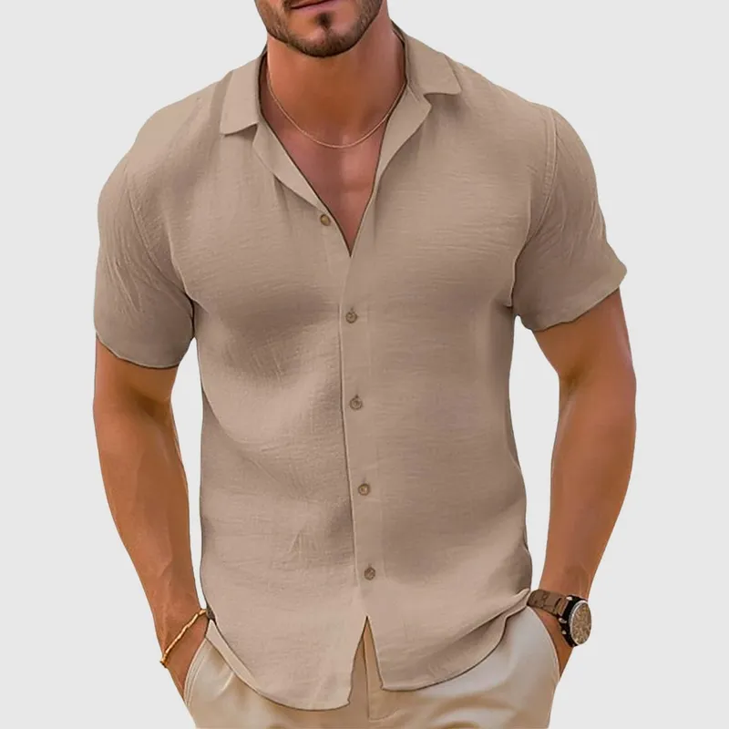 Linen Short Sleeve Button Shirt