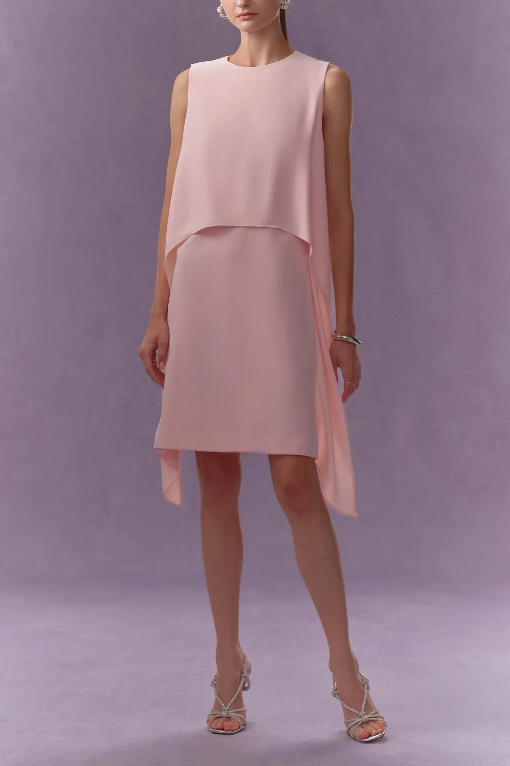 Sleeveless Pleated Midi Dress