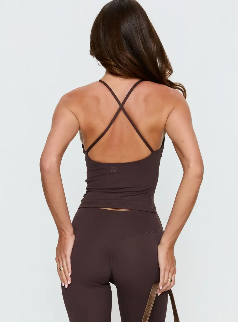 Scoop Neck Cross Back Halter Tank Top