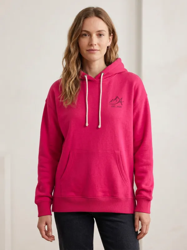 Women's Mountain Graphic Line Art Casual Hoodie