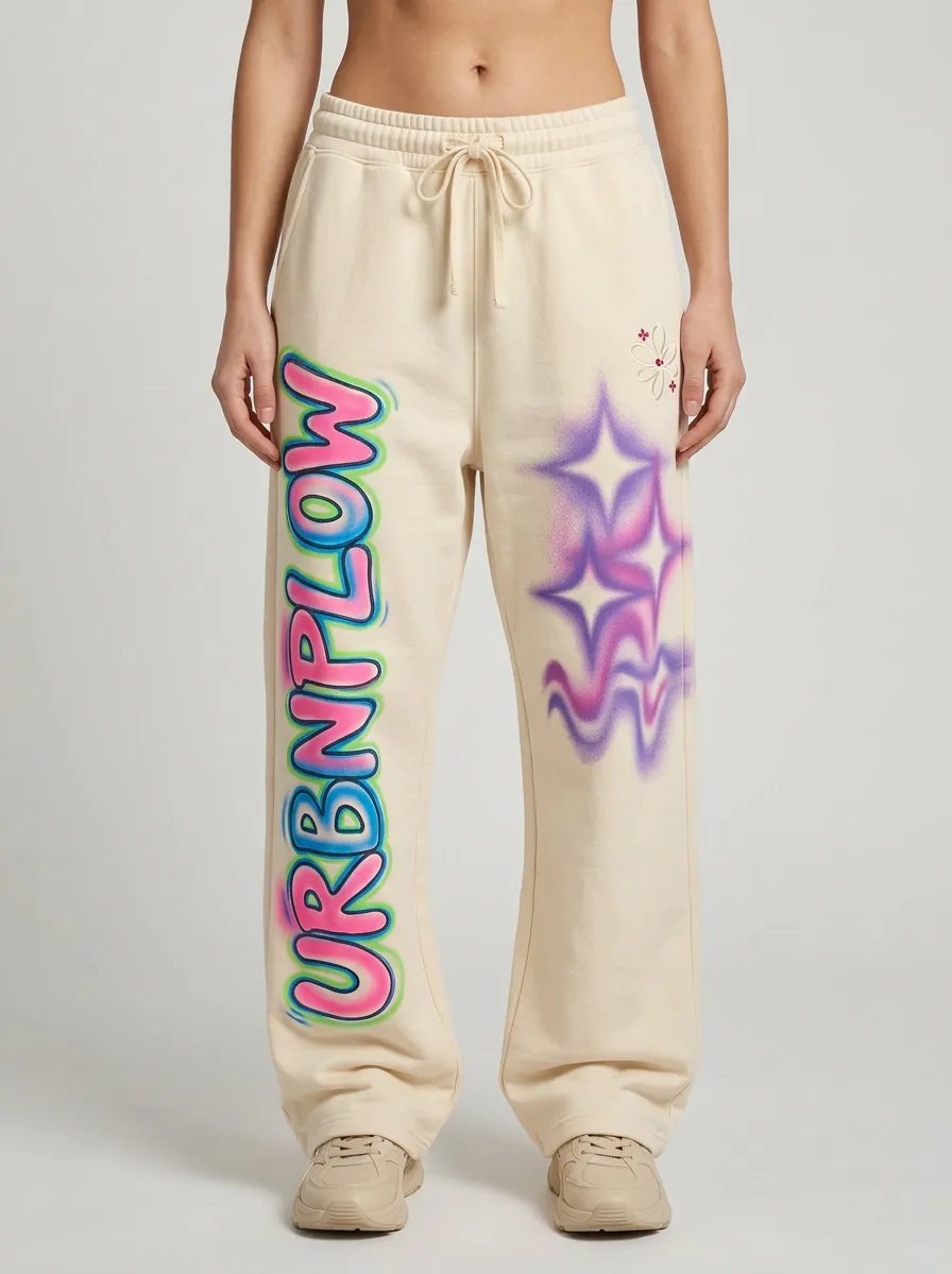 Unisex Modern Streetwear Graffiti Star Sweatpants