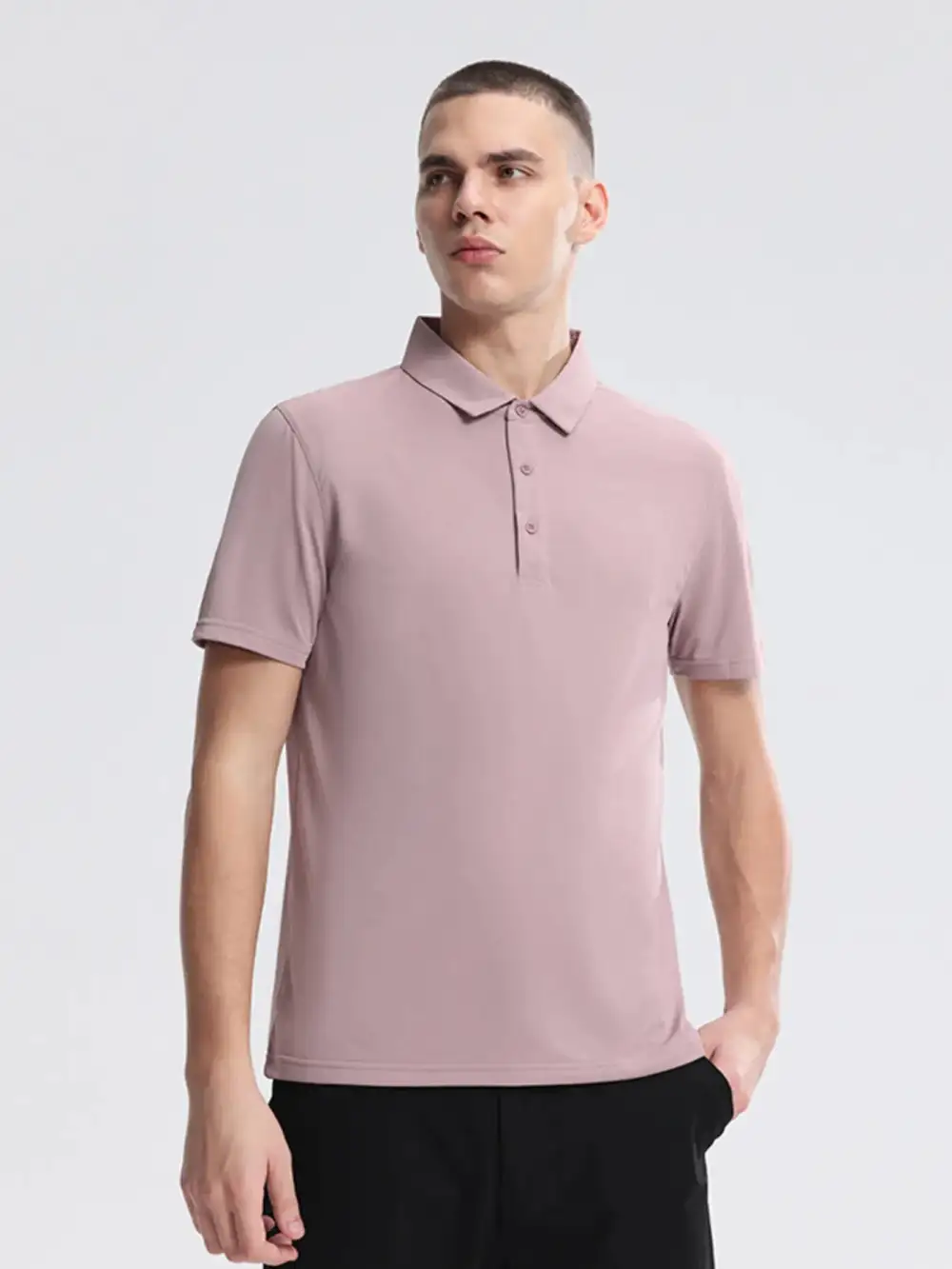 Straight Fit Short Sleeve Collared Polo Shirt