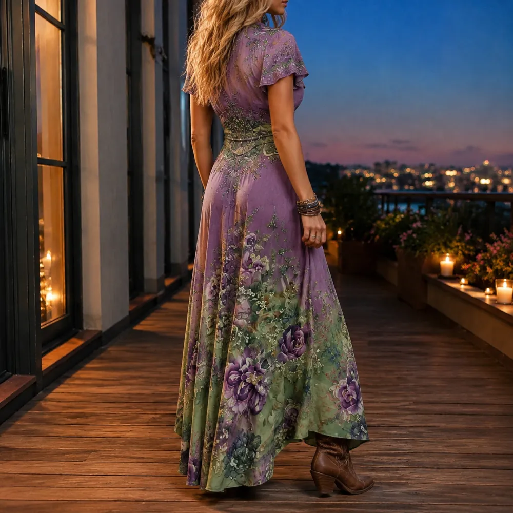 Classic Refined Women's Floral Maxi Dress